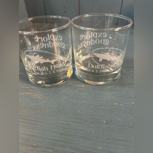 Dogfish Head Whiskey Glasses - Set of 2 | 3.5" H 3" Diame